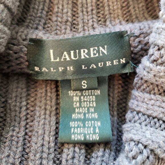 Ralph Lauren Chunky Snowflake Turtleneck Sweater - Gray -Size S - Picture 5 of 5